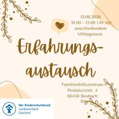 Einladung zum Erfahrungsaustausch am 13.6.26 Einladung zum Erfahrungsaustausch am 13.6.26