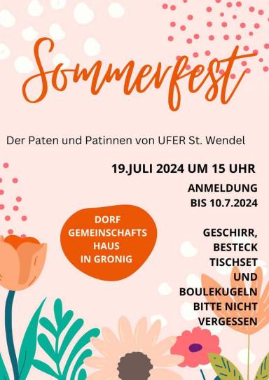 Einladung zum Sommerfest